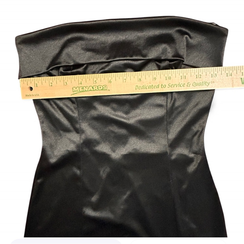 WINDSOR Black Satin Strapless Mini Dress S, With Elegant Design. Good Condition - Picture 6 of 8